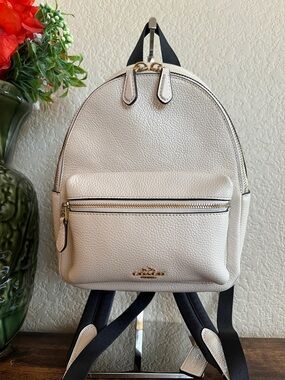LIKE NEW Coach F38263 Mini Charlie Backpack Chalk